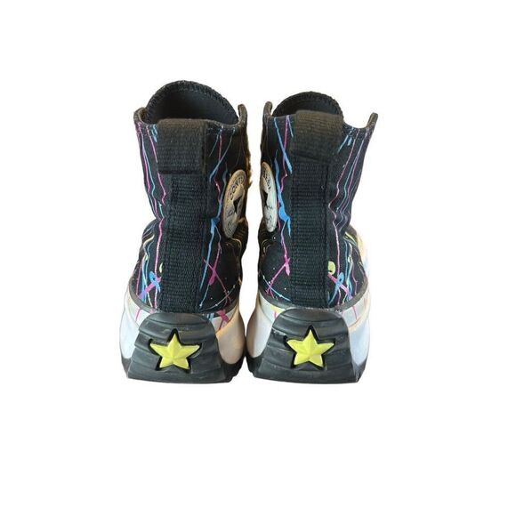 Converse splatter paint chuck taylors run star hike hi top canvas sneaker 5.5 - Picture 4 of 10
